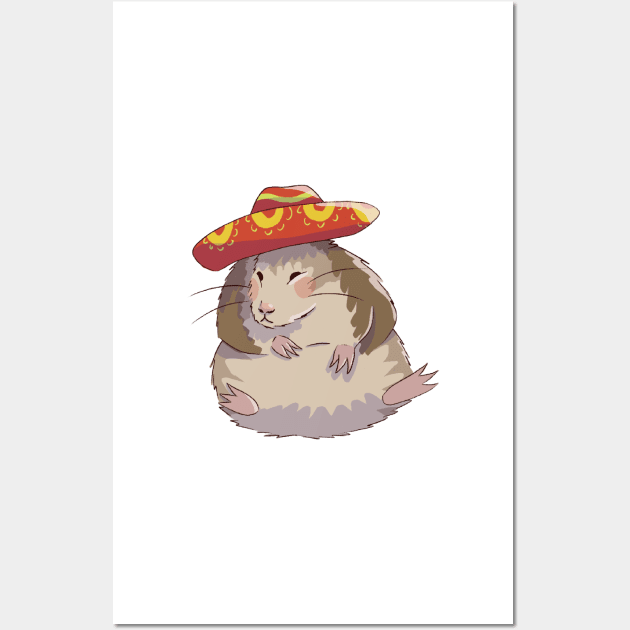 Fat rat with a hat Wall Art by annoyingarts